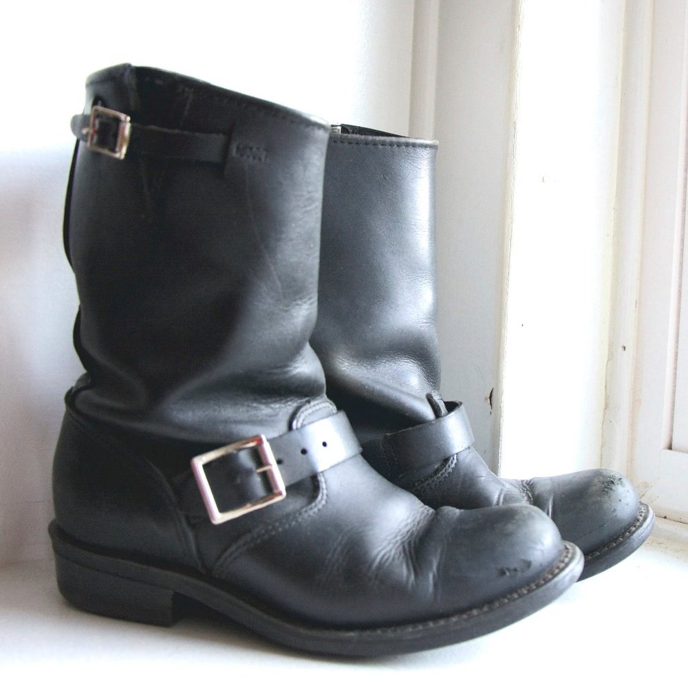 Frye 🖤 Leather Engineer Boot 7.5 GUC!